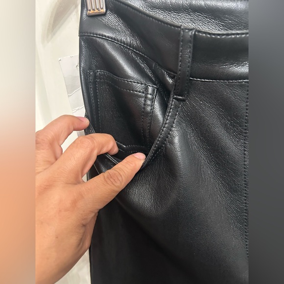 Wilfred the Melina pants high waisted faux leather‎ women’s size 8 black color - Picture 5 of 6